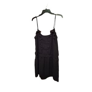 BCBG Black Polka Dot Spaghetti Strap Ladies Large babydoll sundress or tunic
